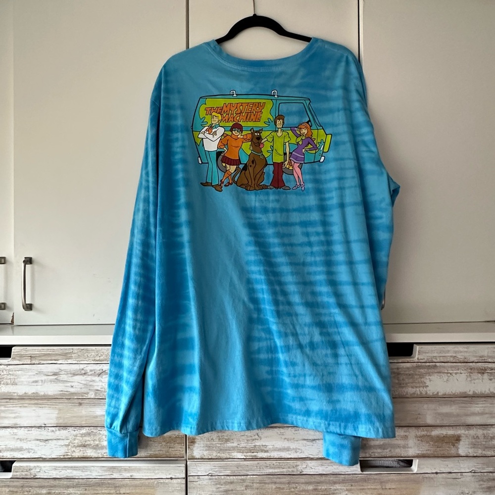 🕵️‍♂️🐾 Scooby-Doo Mystery Machine Tie-Dye Long Sleeve Shirt XXL - Picture 4 of 10